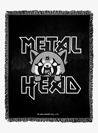 Aggretsuko Metal Head Woven Jacquard Throw Blanket