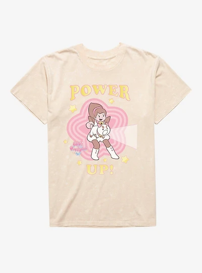 Bee And PuppyCat Power Up Mineral Wash T-Shirt