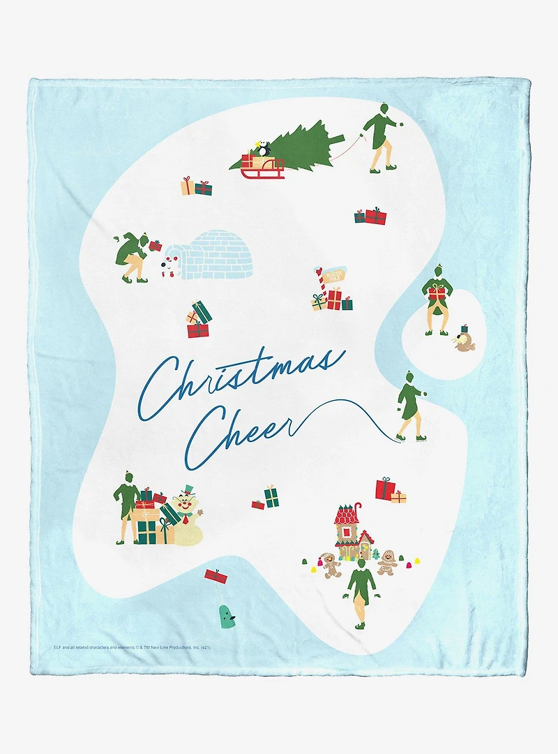 Elf Christmas Cheer Silk Touch Throw Blanket