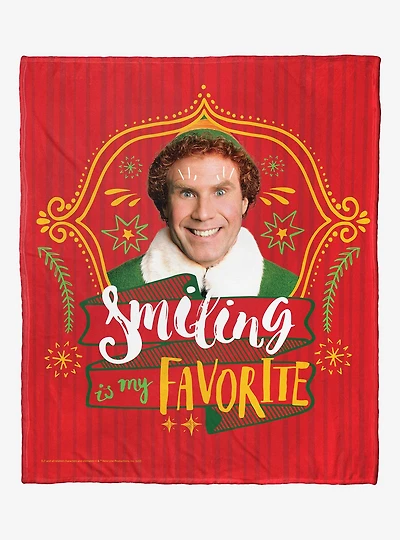Elf Smiling Is My Favorite Throw Blanket