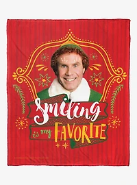 Elf Smiling Is My Favorite Throw Blanket