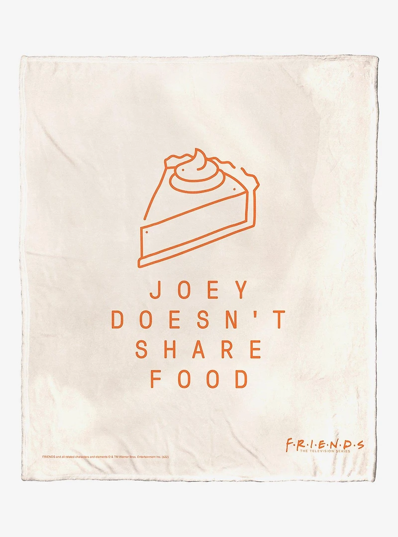 Friends Joey Doesn’t Share Throw Blanket