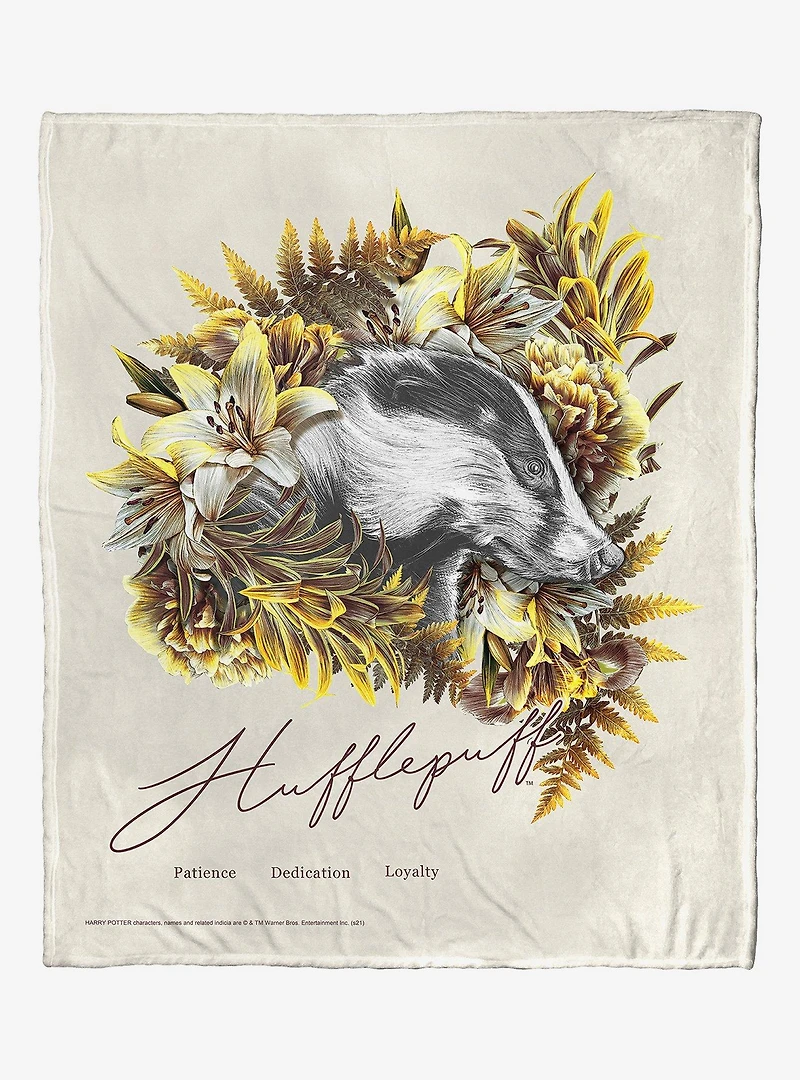 Harry Potter Hufflepuff Silk Touch Throw Blanket