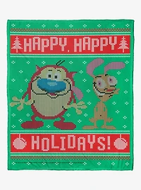 The Ren & Stimpy Happy Happy Holidays Blanket
