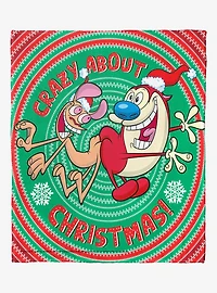 The Ren & Stimpy Crazy About Christmas Blanket