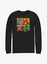 Marvel Avengers Halloween Panels Long-Sleeve T-Shirt