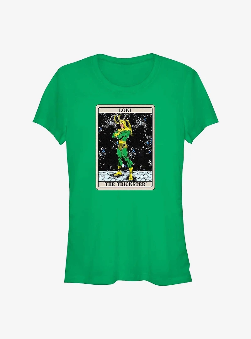 Marvel Loki The Trickster Card Girls T-Shirt