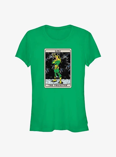 Marvel Loki The Trickster Card Girls T-Shirt