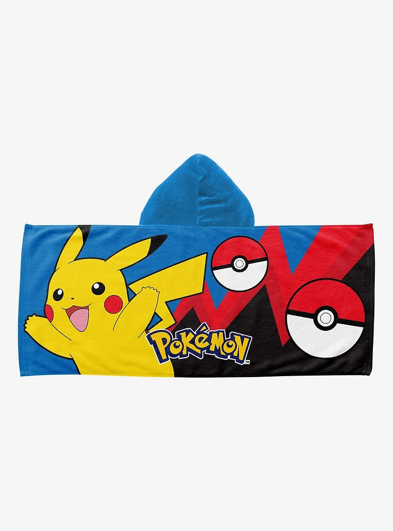 Pokemon Bounce And Bolt Hooded Youth Beach Towel