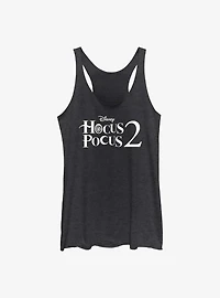 Disney Hocus Pocus 2 Stacked Logo Girls Raw Edge Tank