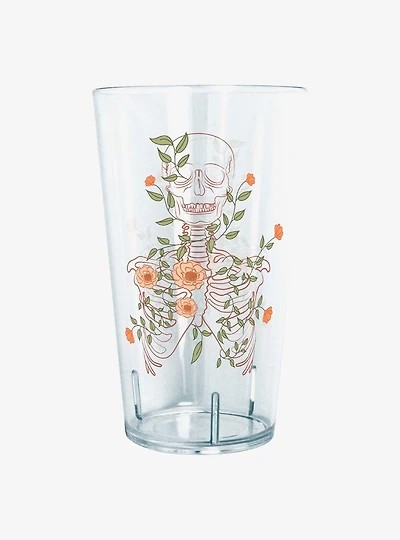 Hot Topic Skeleton Flowers Lineart Tritan
