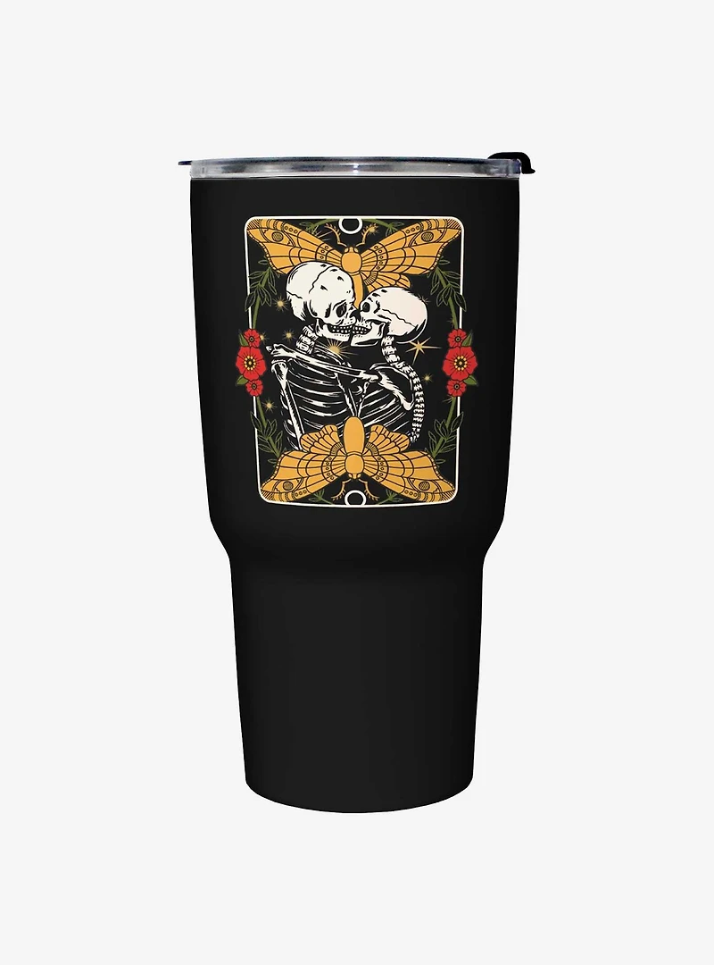 Traditional Skeleton Lovers Travel Mug