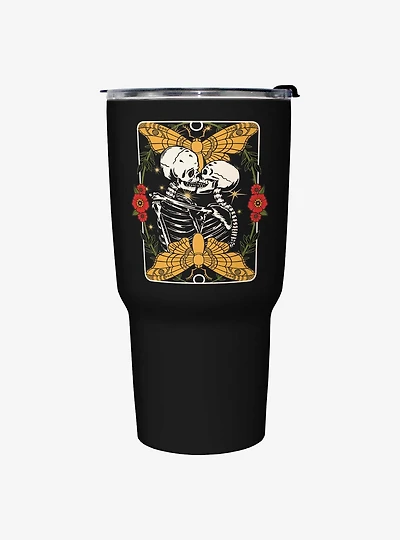 Traditional Skeleton Lovers Travel Mug