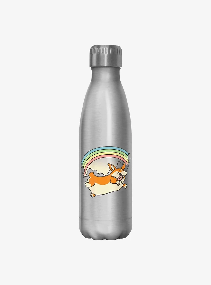 Corgi Rainbow Jump Water Bottle
