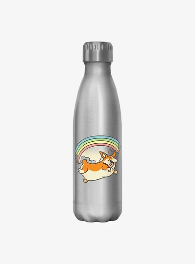 Corgi Rainbow Jump Water Bottle