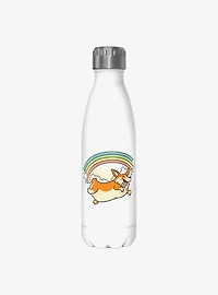 Corgi Rainbow Jump Water Bottle