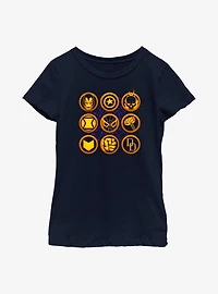 Marvel Avengers Hero Icons Youth Girls T-Shirt