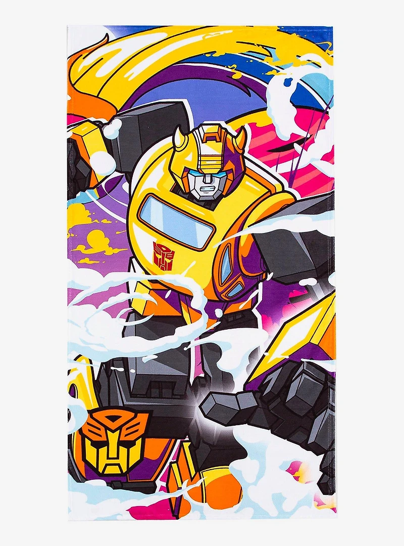 Transformers Neon Smoke Beach Towel