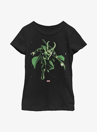 Marvel Loki God of Mischief Youth Girls T-Shirt