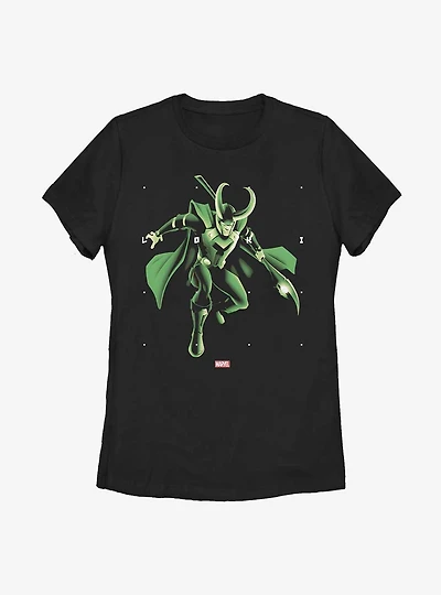 Marvel Loki God of Mischief Womens T-Shirt