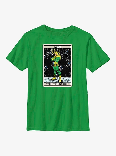 Marvel Loki The Trickster Card Youth T-Shirt