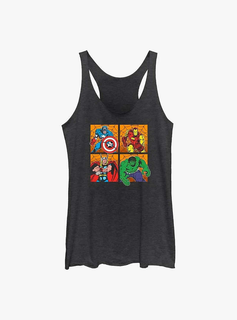 Marvel Avengers Halloween Panels Womens Tank Top