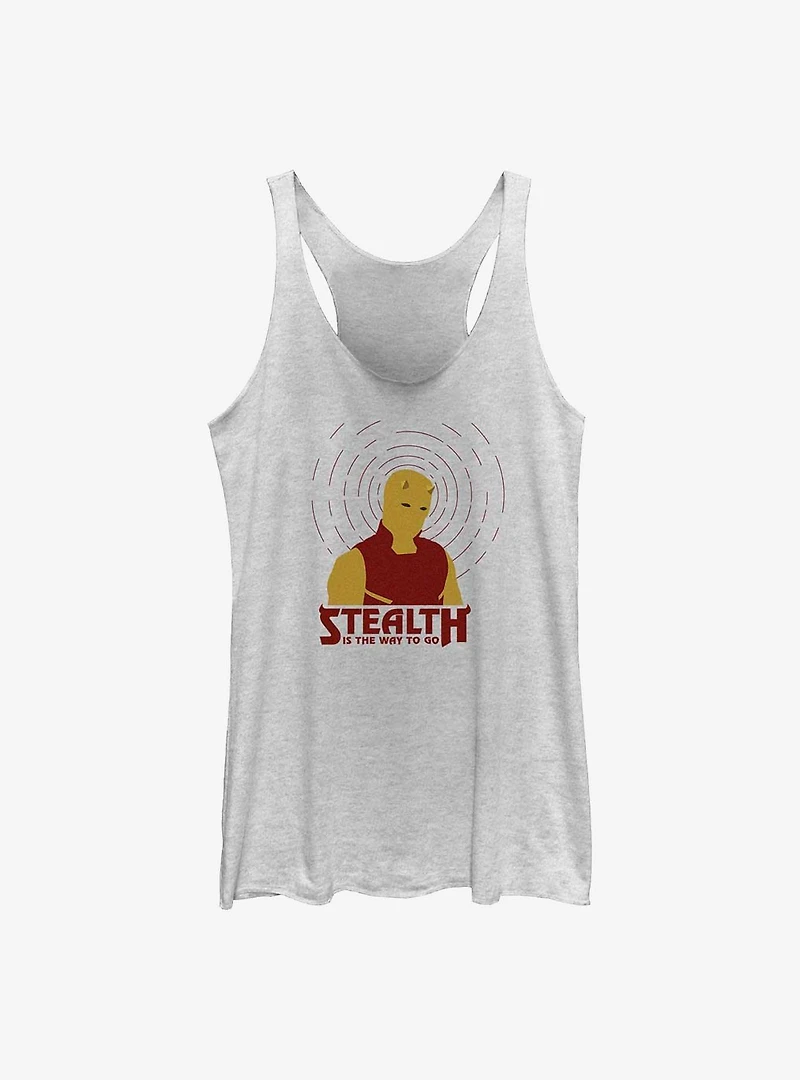 Marvel Daredevil Stealth Is The Way To Go Girls Raw Edge Tank
