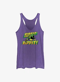 Marvel She-Hulk Ribbit And Rippit Girls Raw Edge Tank