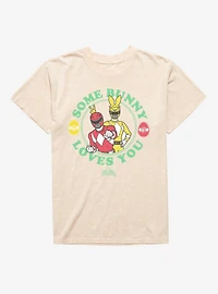 Mighty Morphin Power Rangers Some Bunny Loves You Mineral Wash T-Shirt