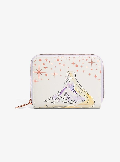 Loungefly Disney Tangled Rapunzel Stars Mini Zipper Wallet