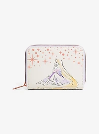 Loungefly Disney Tangled Rapunzel Stars Mini Zipper Wallet