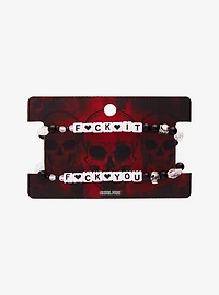F*ck It & You Best Friend Beaded Bracelet Set