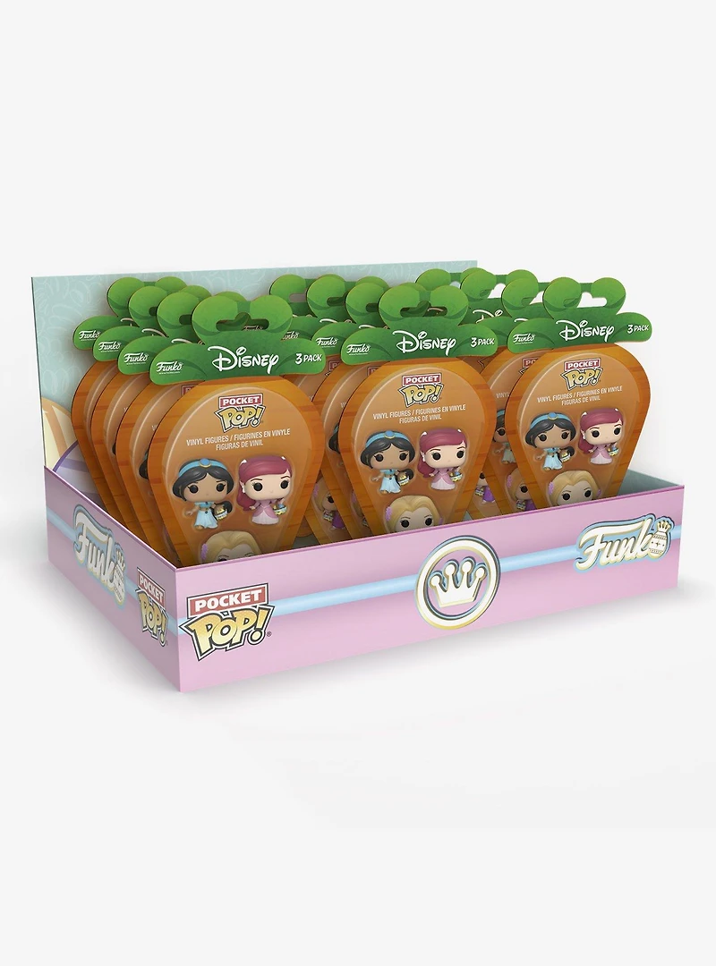 Funko Pocket Pop! Disney Princesses Jasmine, Ariel, and Rapunzel Figure Set