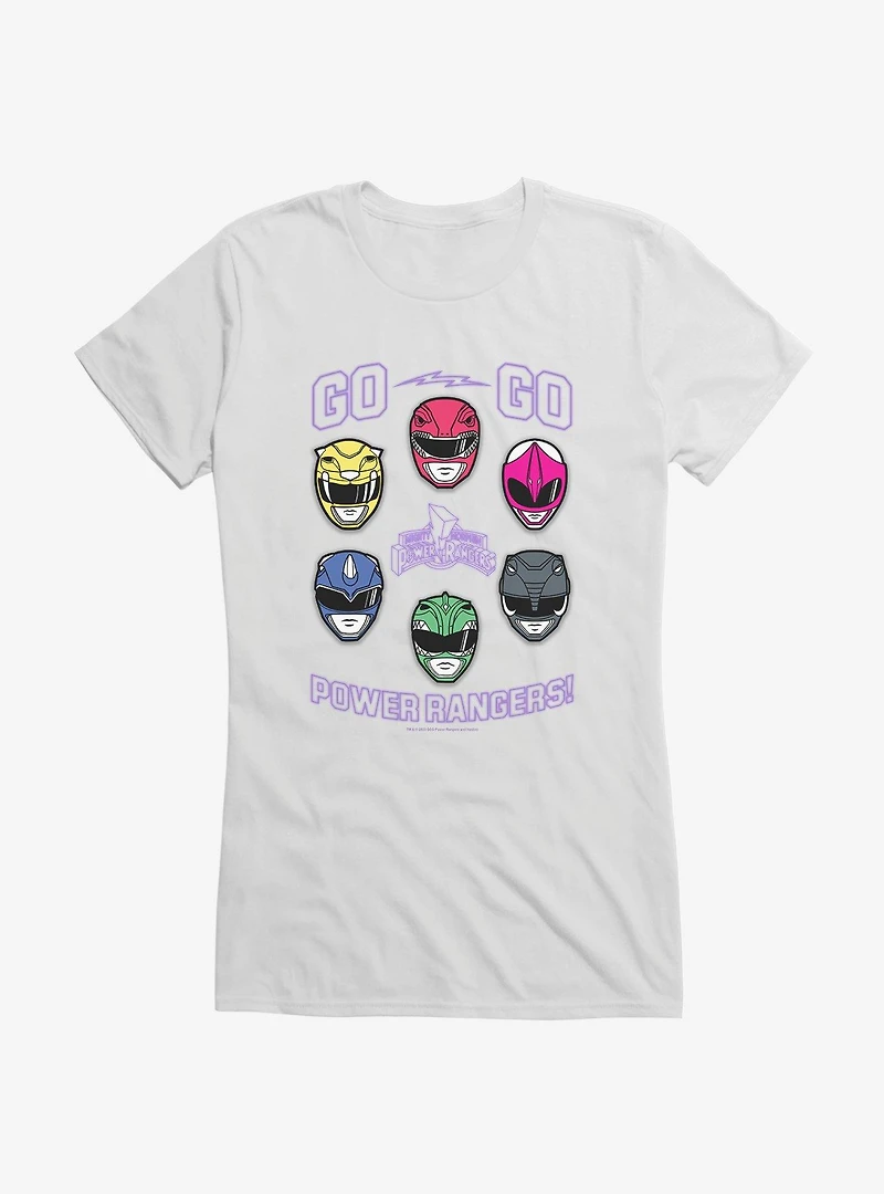 Mighty Morphin Power Rangers Go Helmets Girls T-Shirt