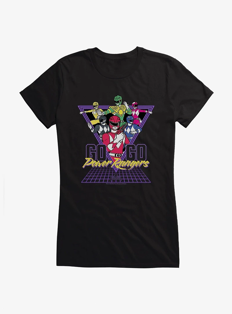 Mighty Morphin Power Rangers Go Retro Girls T-Shirt