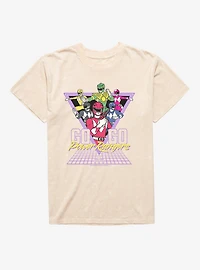 Mighty Morphin Power Rangers Go Go Power Rangers Retro Mineral Wash T-Shirt