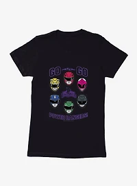 Mighty Morphin Power Rangers Go Helmets Womens T-Shirt