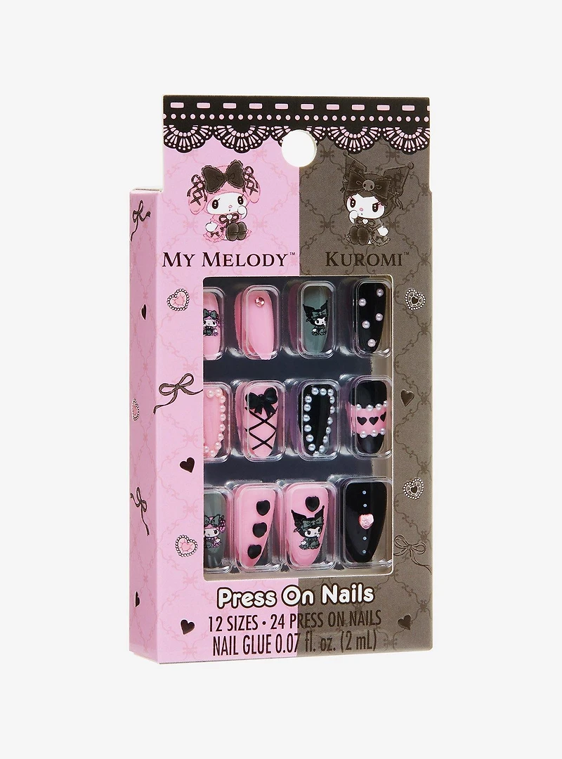 My Melody & Kuromi Lolita Faux Nail Set