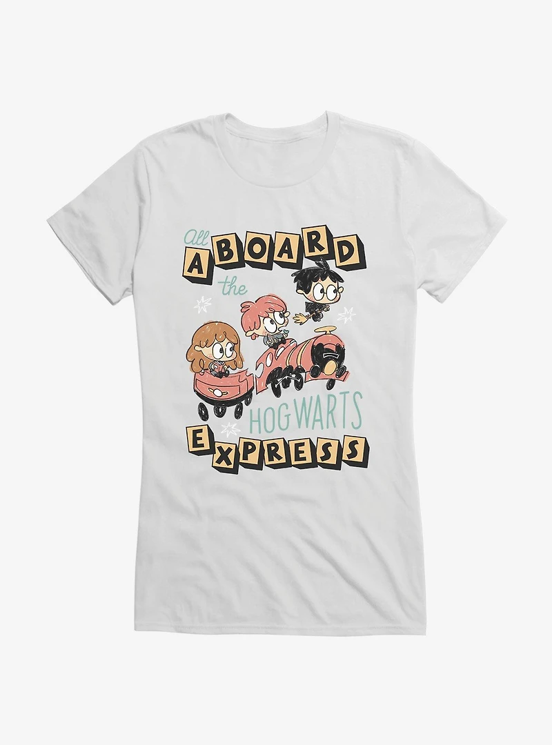 Harry Potter All Aboard Hogwarts Express Girls T-Shirt