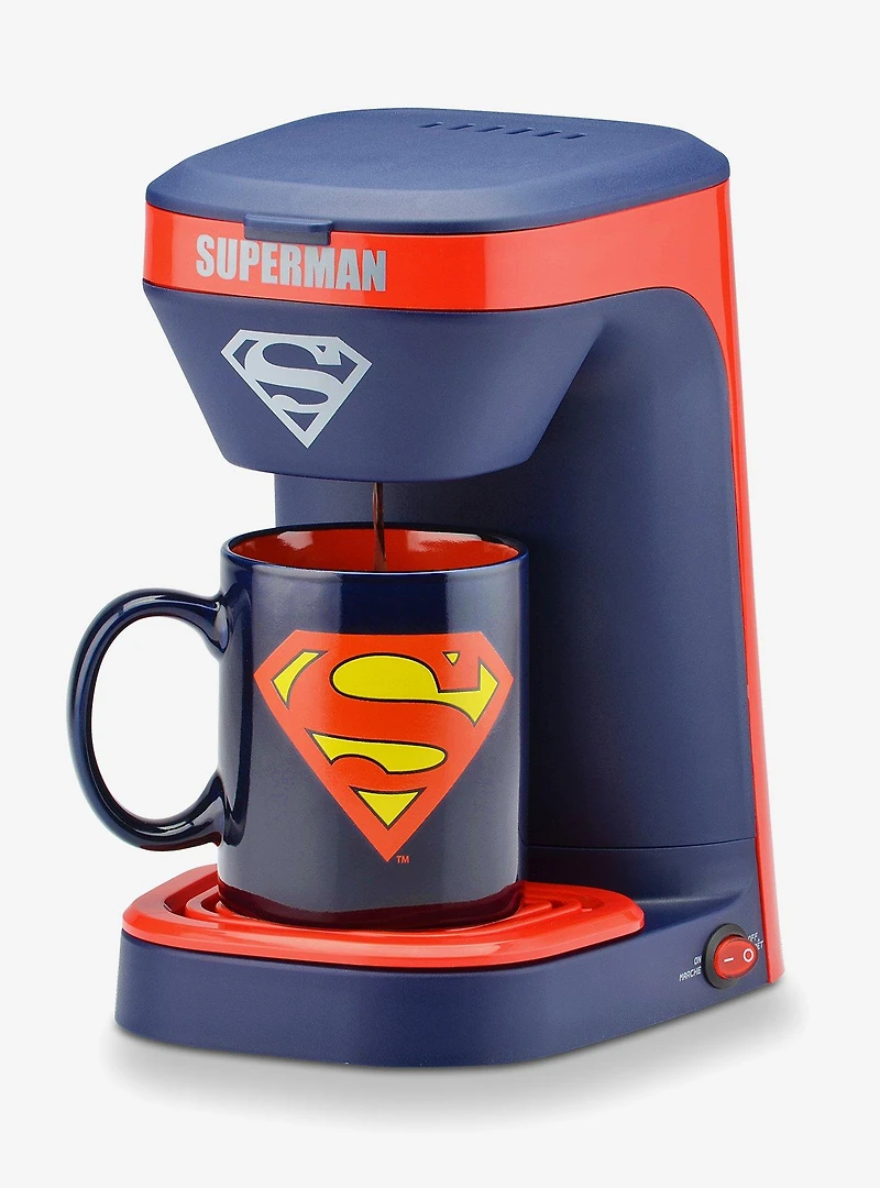 DC Comics Superman 1-Cup Coffee Maker With Mug
