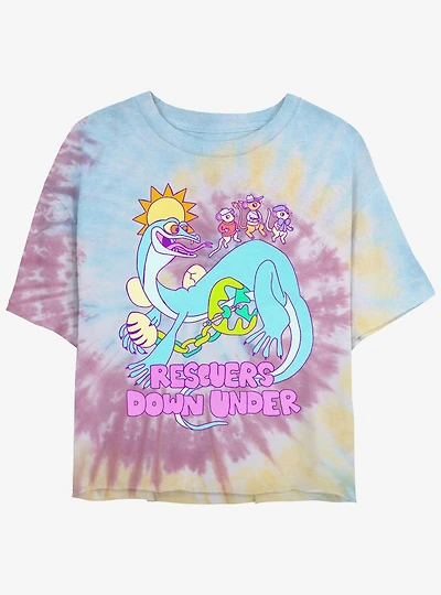 Disney The Rescuers Down Under Joanna The Goanna Tie-Dye Girls Crop T-Shirt