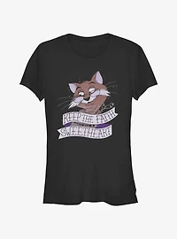 Disney The Rescuers Down Under Rufus Cat Keep Faith Sweetheart Girls T-Shirt