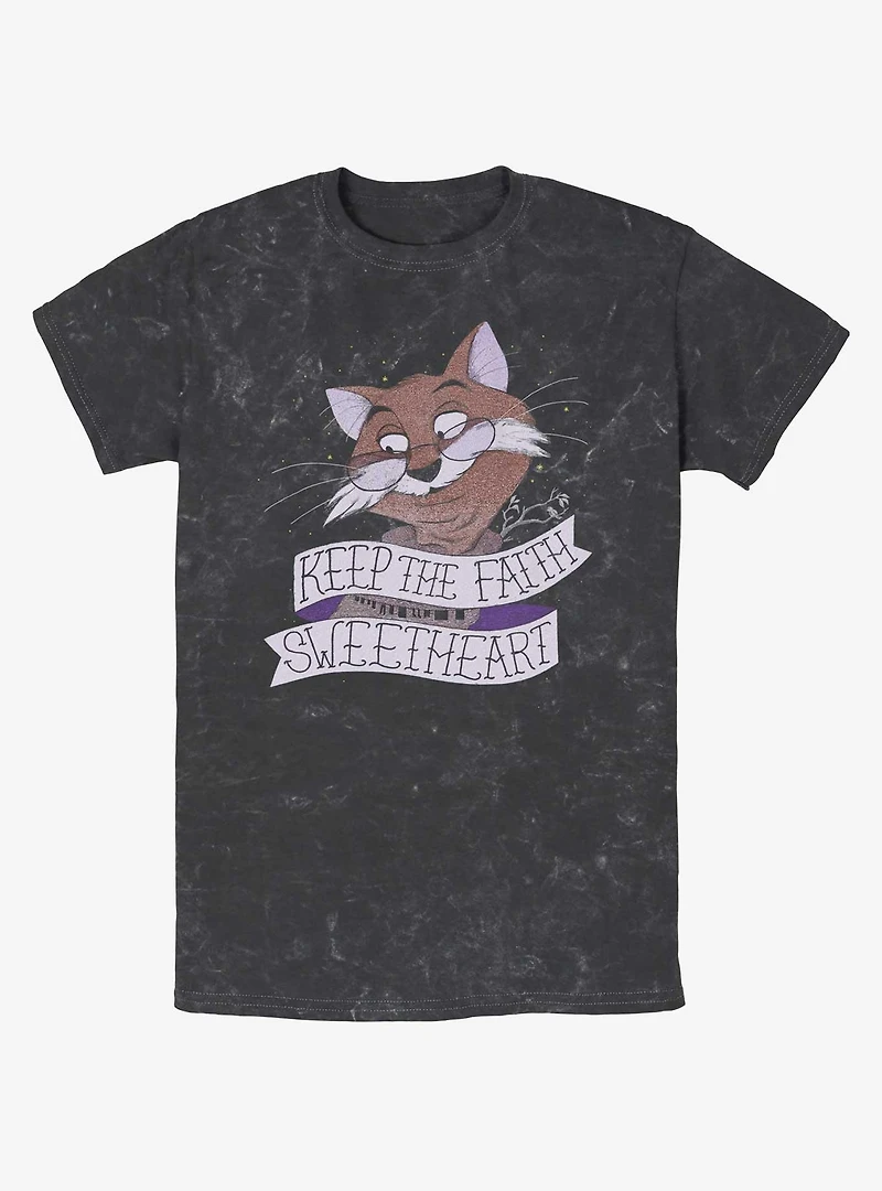 Disney The Rescuers Down Under Rufus Cat Keep Faith Sweetheart Mineral Wash T-Shirt