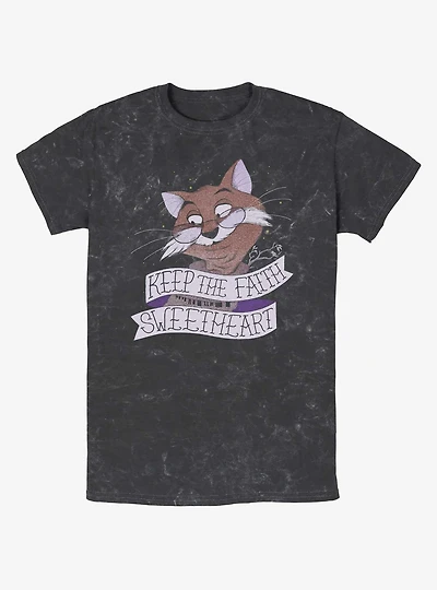 Disney The Rescuers Down Under Rufus Cat Keep Faith Sweetheart Mineral Wash T-Shirt