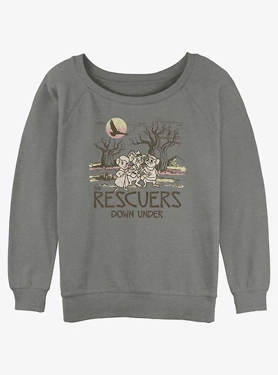 Disney The Rescuers Down Under Destination Rescue Girls Slouchy Sweatshirt