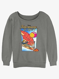 Disney Treasure Planet Jim Hawkins Solar Surfer Poster Girls Slouchy Sweatshirt Hot Topic Web Exclusive