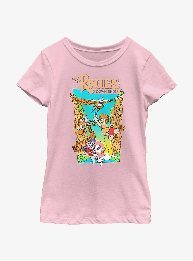 Disney The Rescuers Down Under Adventure Poster Youth Girls T-Shirt