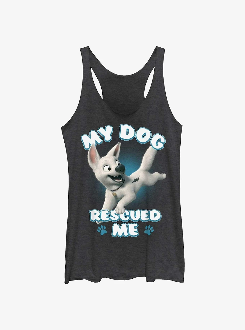 Disney Bolt My Dog Rescued Me Womens Tank Top