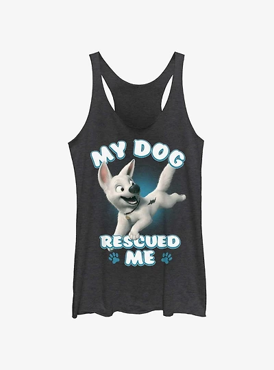 Disney Bolt My Dog Rescued Me Womens Tank Top