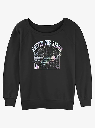 Disney Treasure Planet Rattle The Stars Argentum Ship Schematics Womens Slouchy Sweatshirt